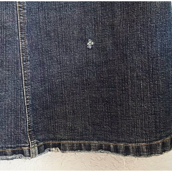 VTG Y2K Jeanology Maxi Denim Skirt SZ 12 Flare Mermaid Grunge Festival Low-Rise - Picture 9 of 9